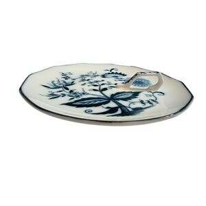 Blue Onion Vintage Arnart Trinket Nappy Candy Dish Plate